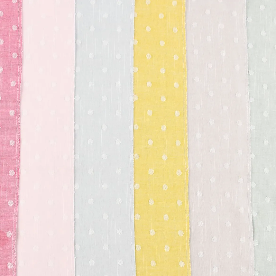 Rasch Textil Dekostoff Baumwollstoff Leinenoptik Bambino Fun Punkte gelb 1,40m Breite