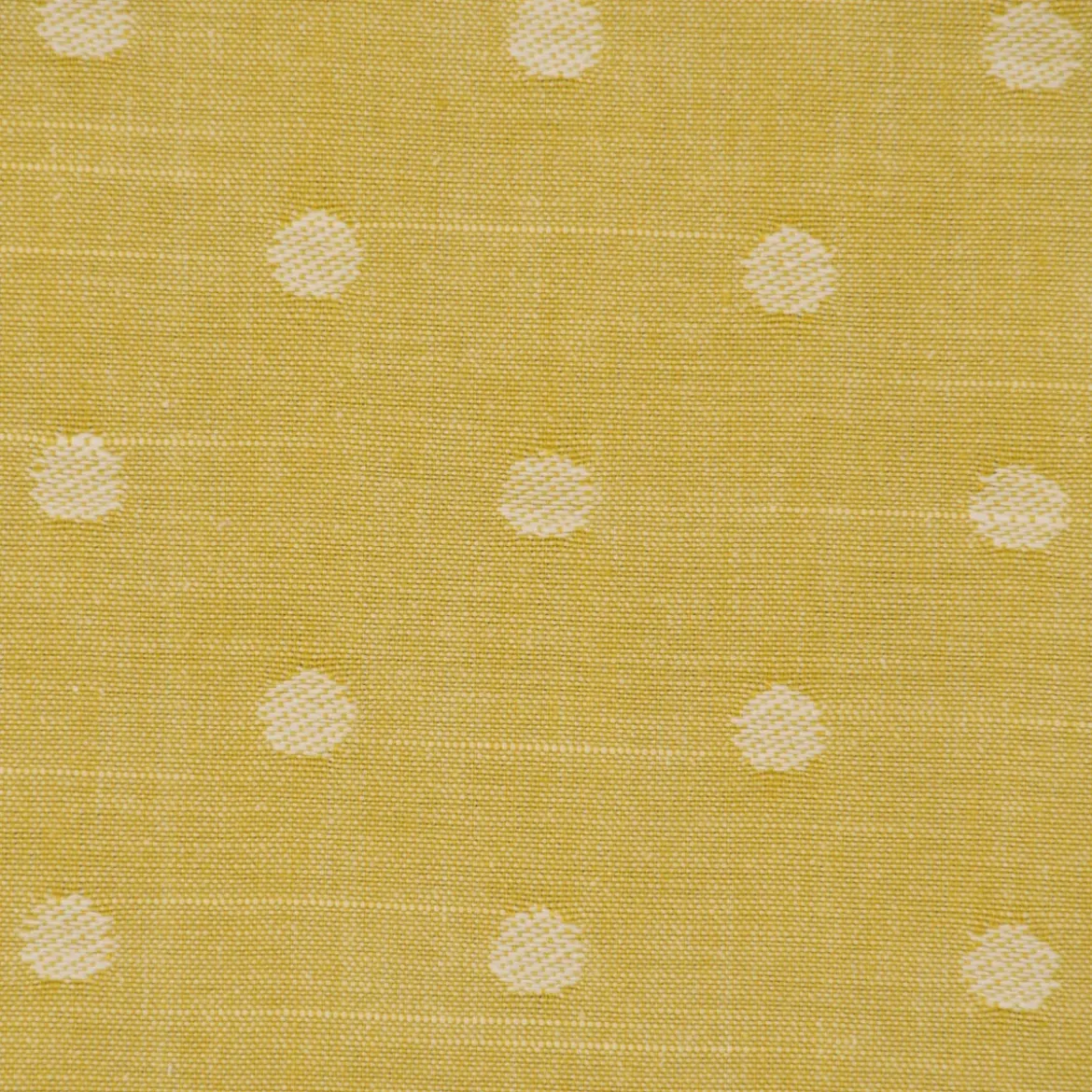 Rasch Textil Dekostoff Baumwollstoff Leinenoptik Bambino Fun Punkte gelb 1,40m Breite