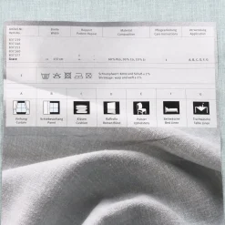Rasch Textil Dekostoff Baumwolle Leinen Leinenoptik Grace uni meliert hellblau 1,37m Breite