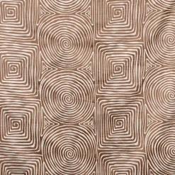 Rasch Textil Dekostoff Gardinenstoff Seidenoptik Stickerei Labyrinth braun creme 1,4m Breite