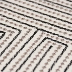 Rasch Textil Dekostoff Gardinenstoff Stickerei Grafik Arusha weiß schwarz grau 1,4m Breite