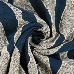 Rasch Textil Dekostoff Gardinenstoff raumhoch Atlantic Wellen blau beige 280cm