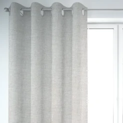 Rasch Textil Dekostoff Gardinenstoff Rio raumhoch meliert steingrau 280cm