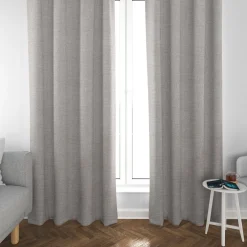 Rasch Textil Dekostoff Gardinenstoff Rio raumhoch meliert steingrau 280cm
