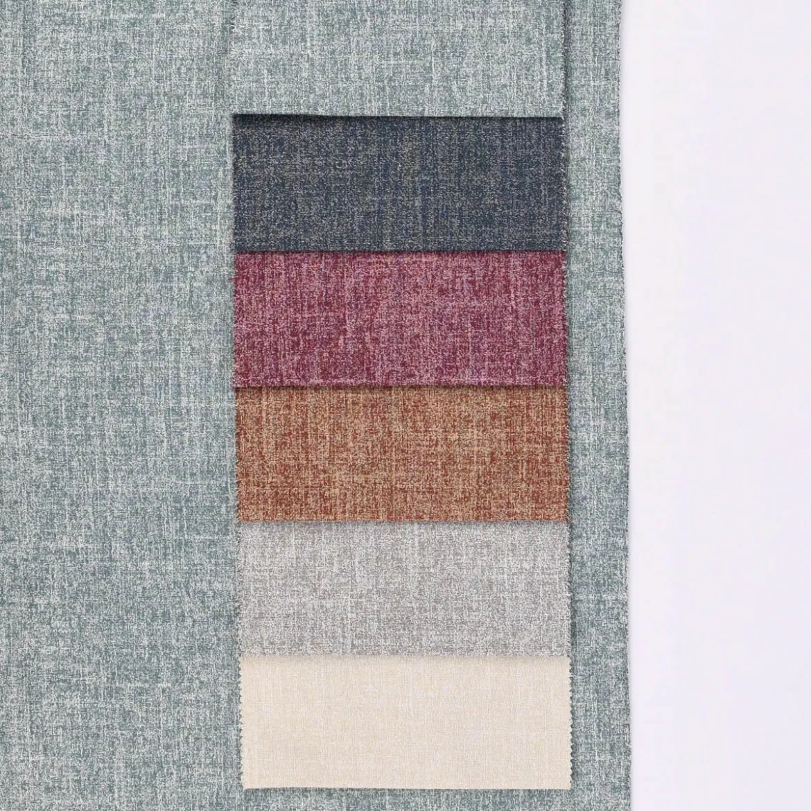 Rasch Textil Dekostoff Gardinenstoff Rio raumhoch meliert blau 280cm