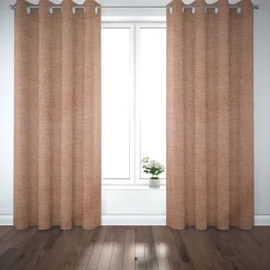 Rasch Textil Dekostoff Gardinenstoff Rio raumhoch meliert terracotta 280cm
