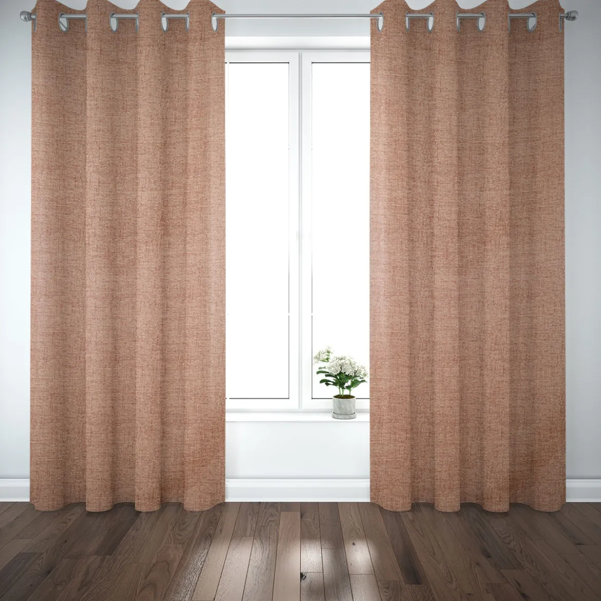 Rasch Textil Dekostoff Gardinenstoff Rio raumhoch meliert terracotta 280cm