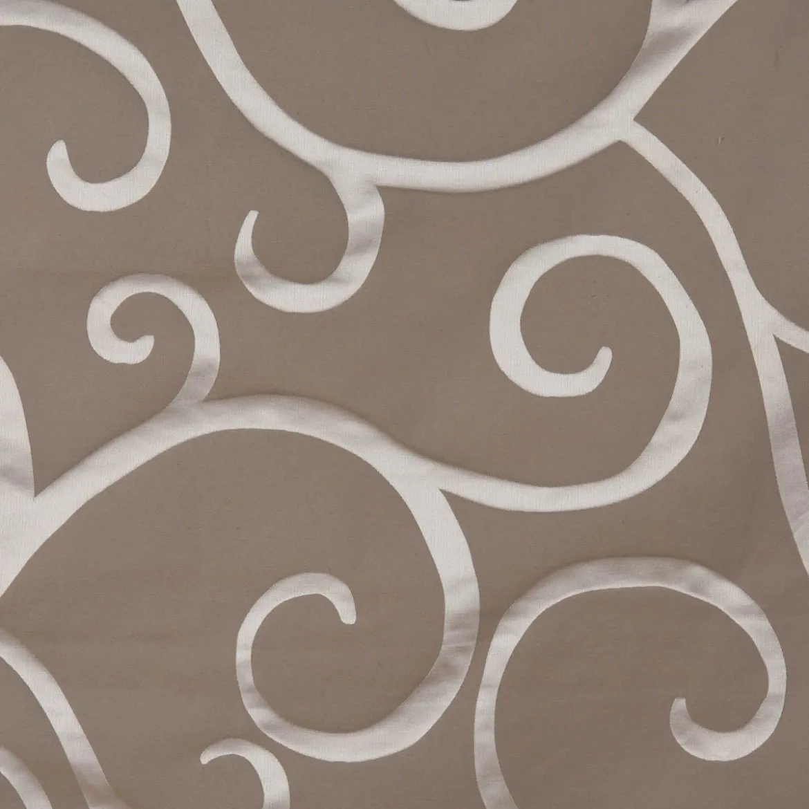 Rasch Textil Dekostoff Gardinenstoff raumhoch Curl Ranken Schnörkel grau 300cm