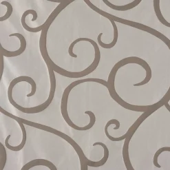 Rasch Textil Dekostoff Gardinenstoff raumhoch Curl Ranken Schnörkel grau 300cm