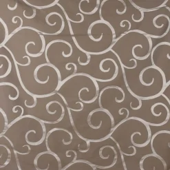 Rasch Textil Dekostoff Gardinenstoff raumhoch Curl Ranken Schnörkel grau 300cm