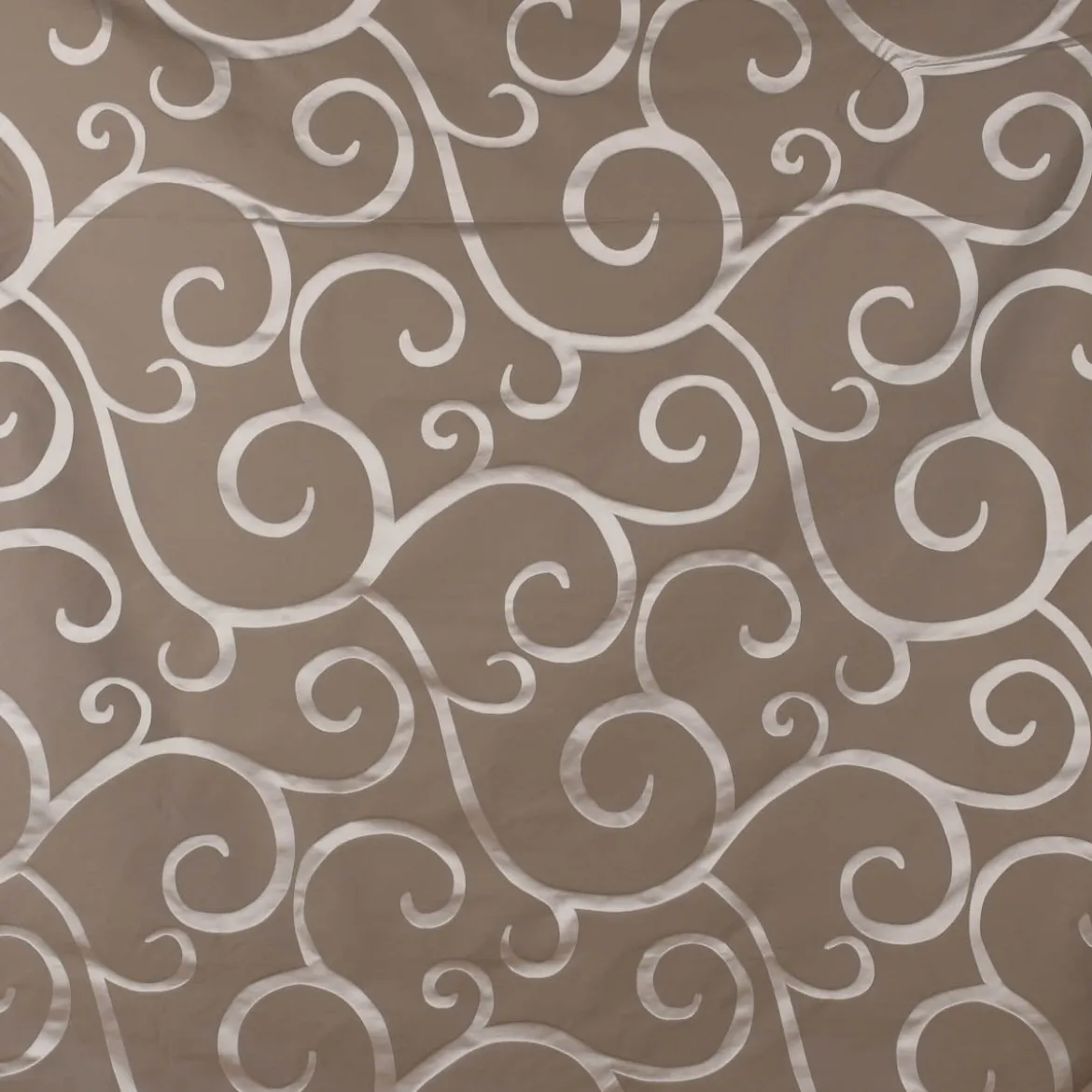 Rasch Textil Dekostoff Gardinenstoff raumhoch Curl Ranken Schnörkel grau 300cm