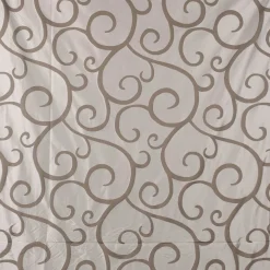 Rasch Textil Dekostoff Gardinenstoff raumhoch Curl Ranken Schnörkel grau 300cm
