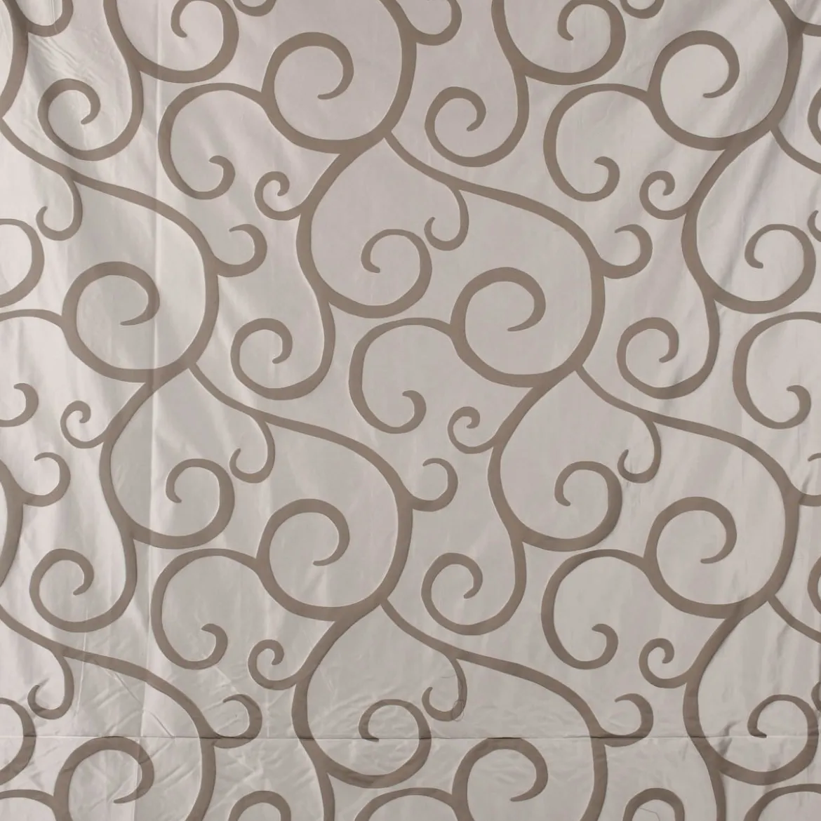 Rasch Textil Dekostoff Gardinenstoff raumhoch Curl Ranken Schnörkel grau 300cm