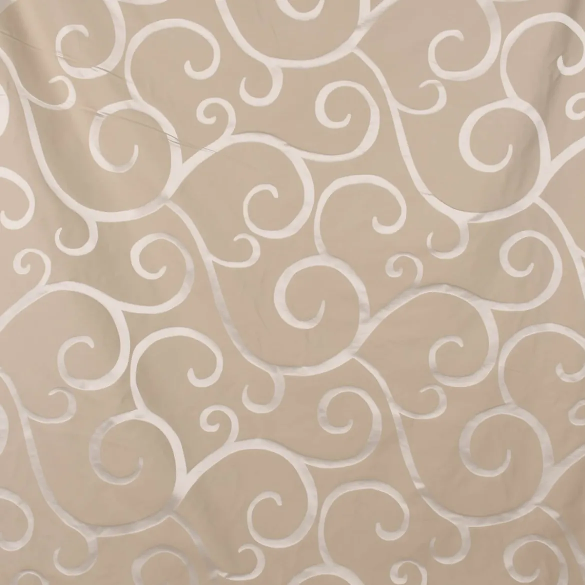 Rasch Textil Dekostoff Gardinenstoff raumhoch Curl Ranken Schnörkel beige 300cm