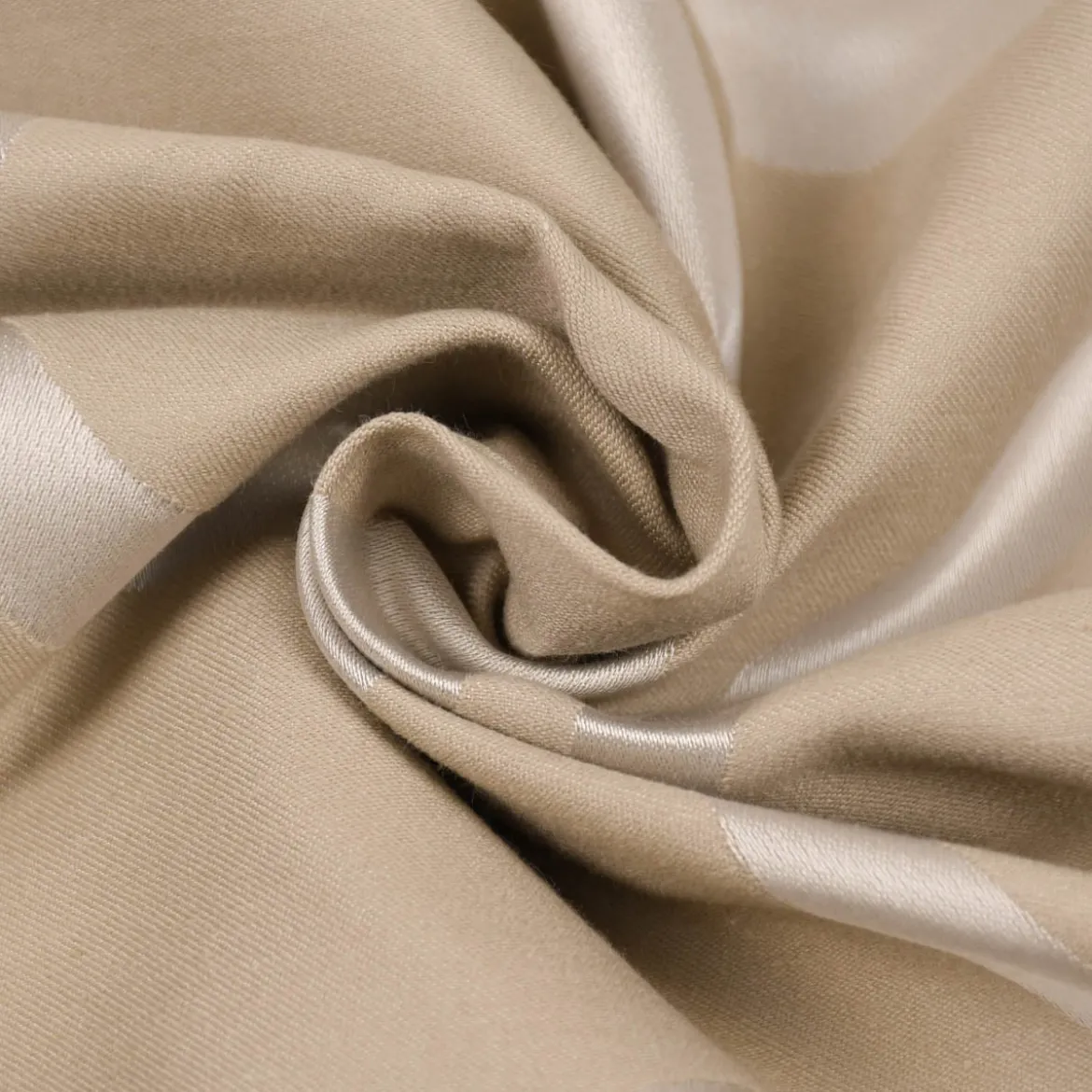 Rasch Textil Dekostoff Gardinenstoff raumhoch Curl Ranken Schnörkel beige 300cm