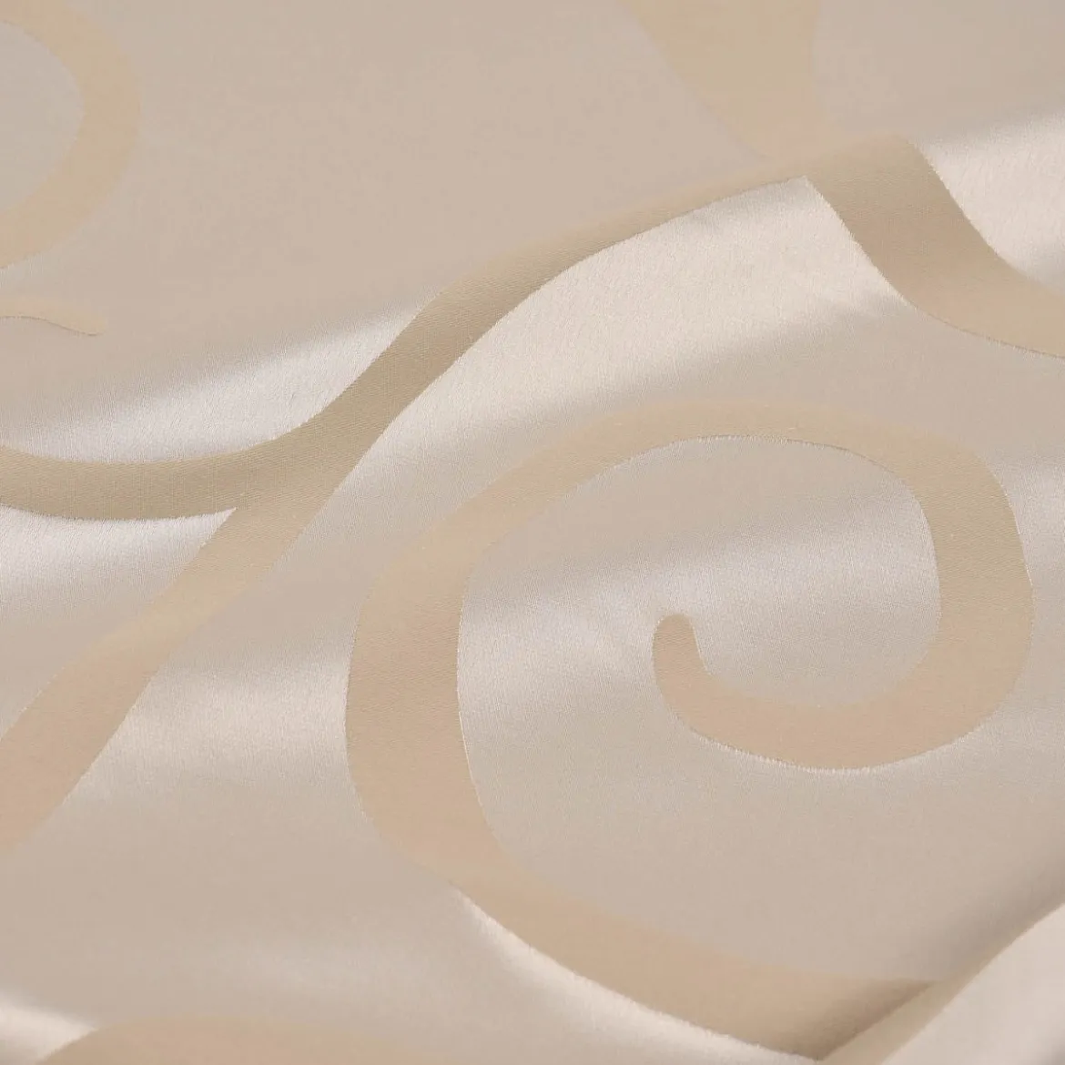 Rasch Textil Dekostoff Gardinenstoff raumhoch Curl Ranken Schnörkel beige 300cm