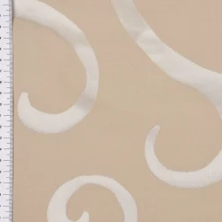 Rasch Textil Dekostoff Gardinenstoff raumhoch Curl Ranken Schnörkel beige 300cm