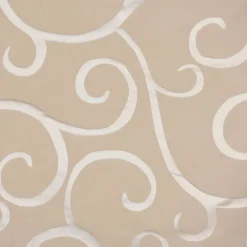 Rasch Textil Dekostoff Gardinenstoff raumhoch Curl Ranken Schnörkel beige 300cm