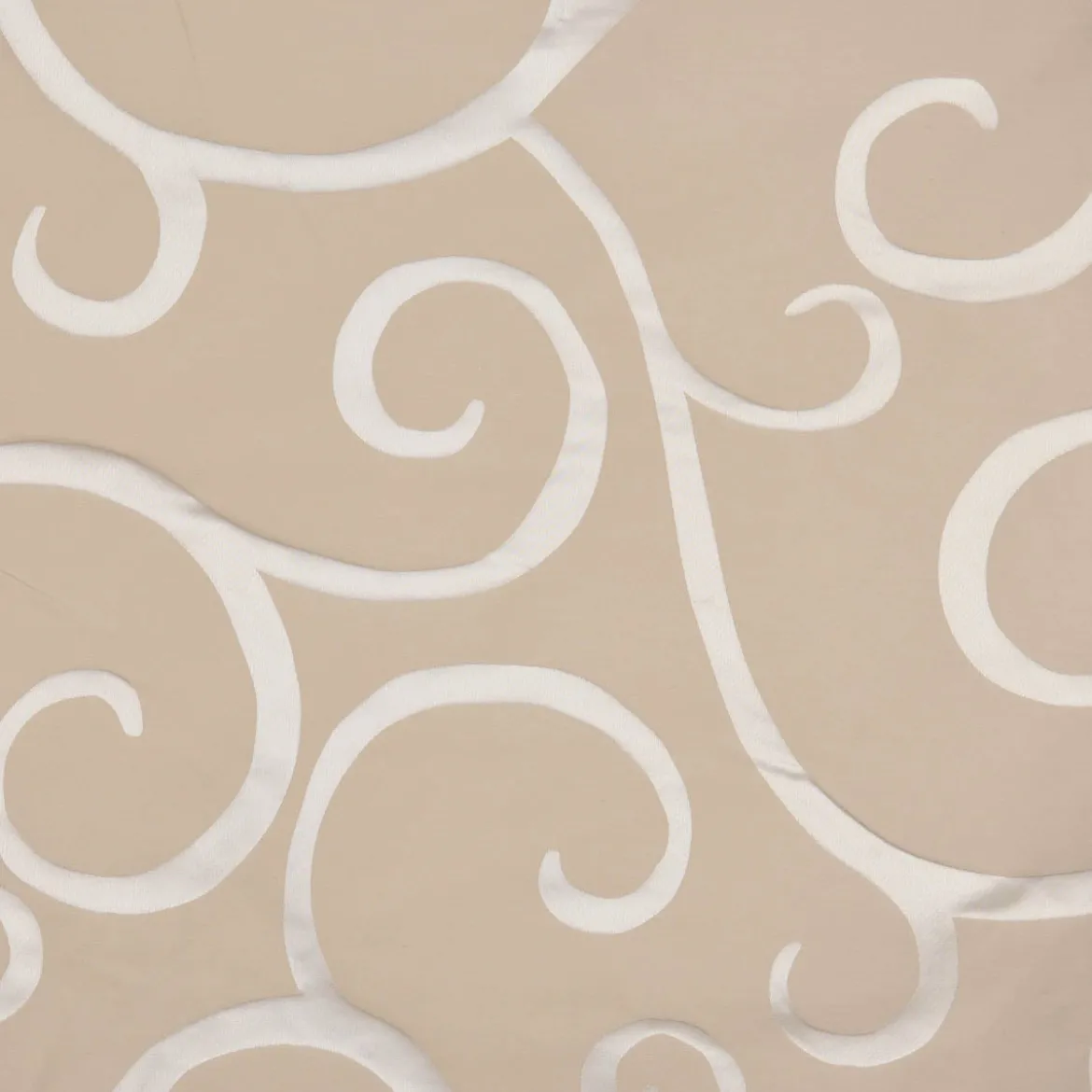 Rasch Textil Dekostoff Gardinenstoff raumhoch Curl Ranken Schnörkel beige 300cm