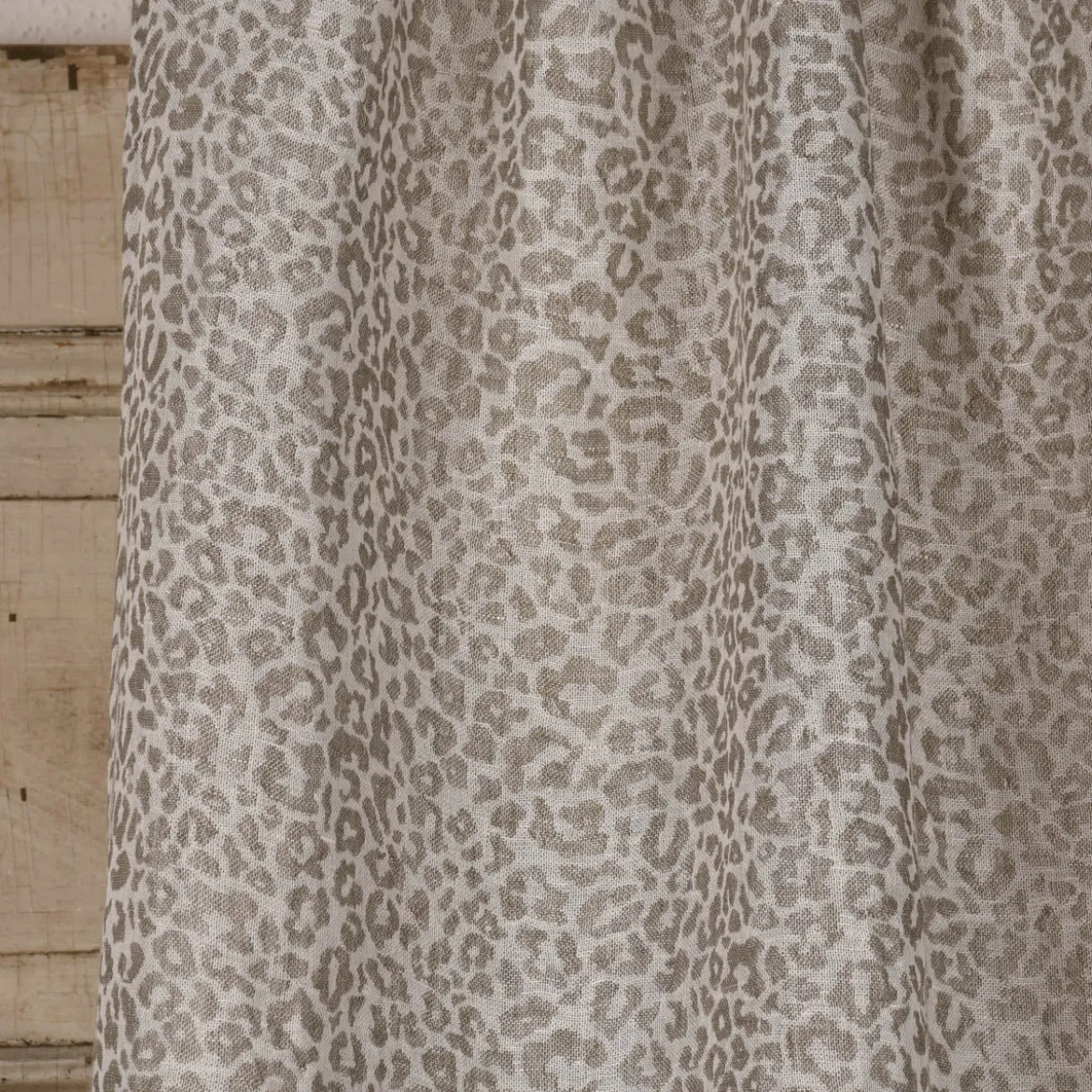 Rasch Textil Dekostoff Gardinenstoff Leinen Inbetween Safari Leomuster grau 300cm