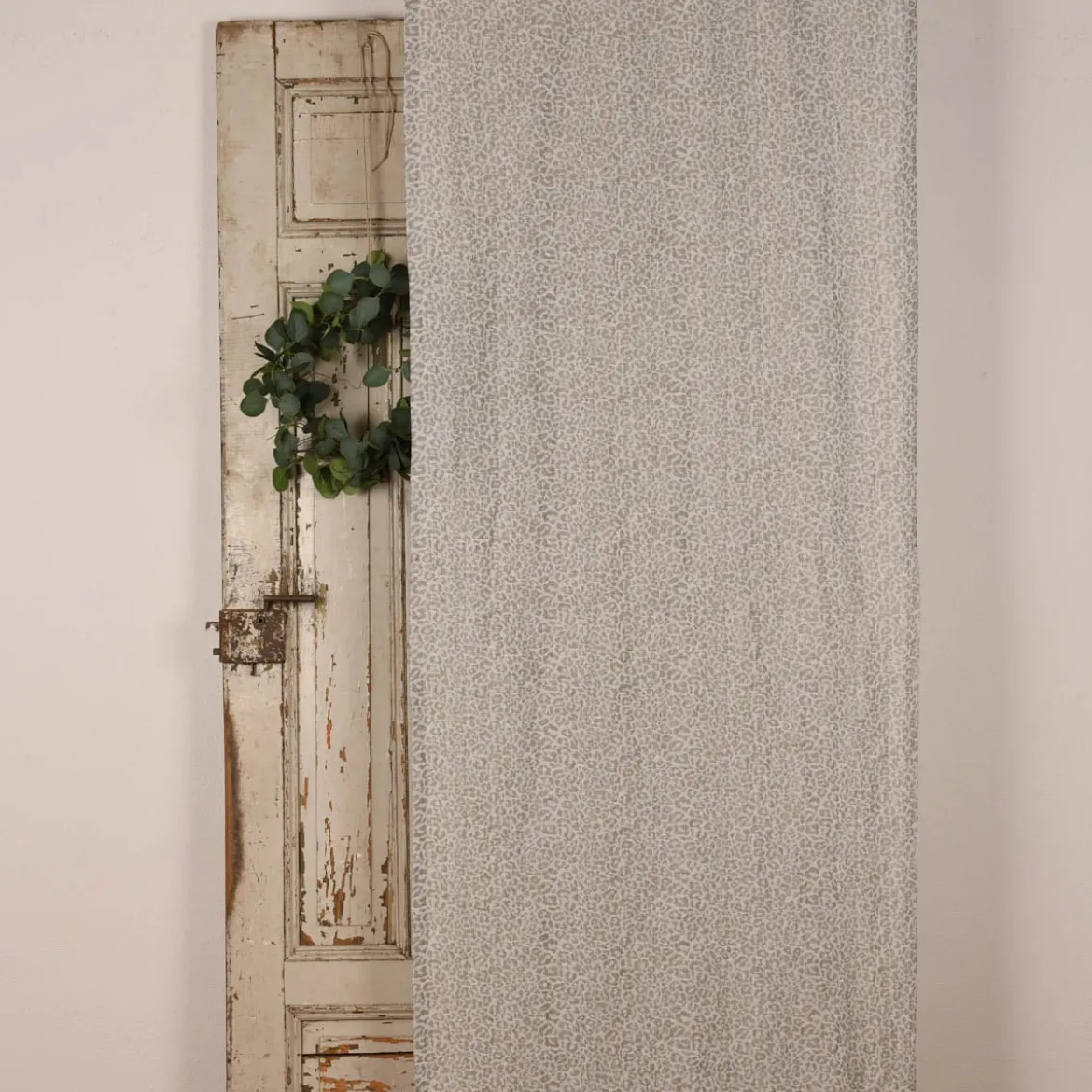Rasch Textil Dekostoff Gardinenstoff Leinen Inbetween Safari Leomuster grau 300cm