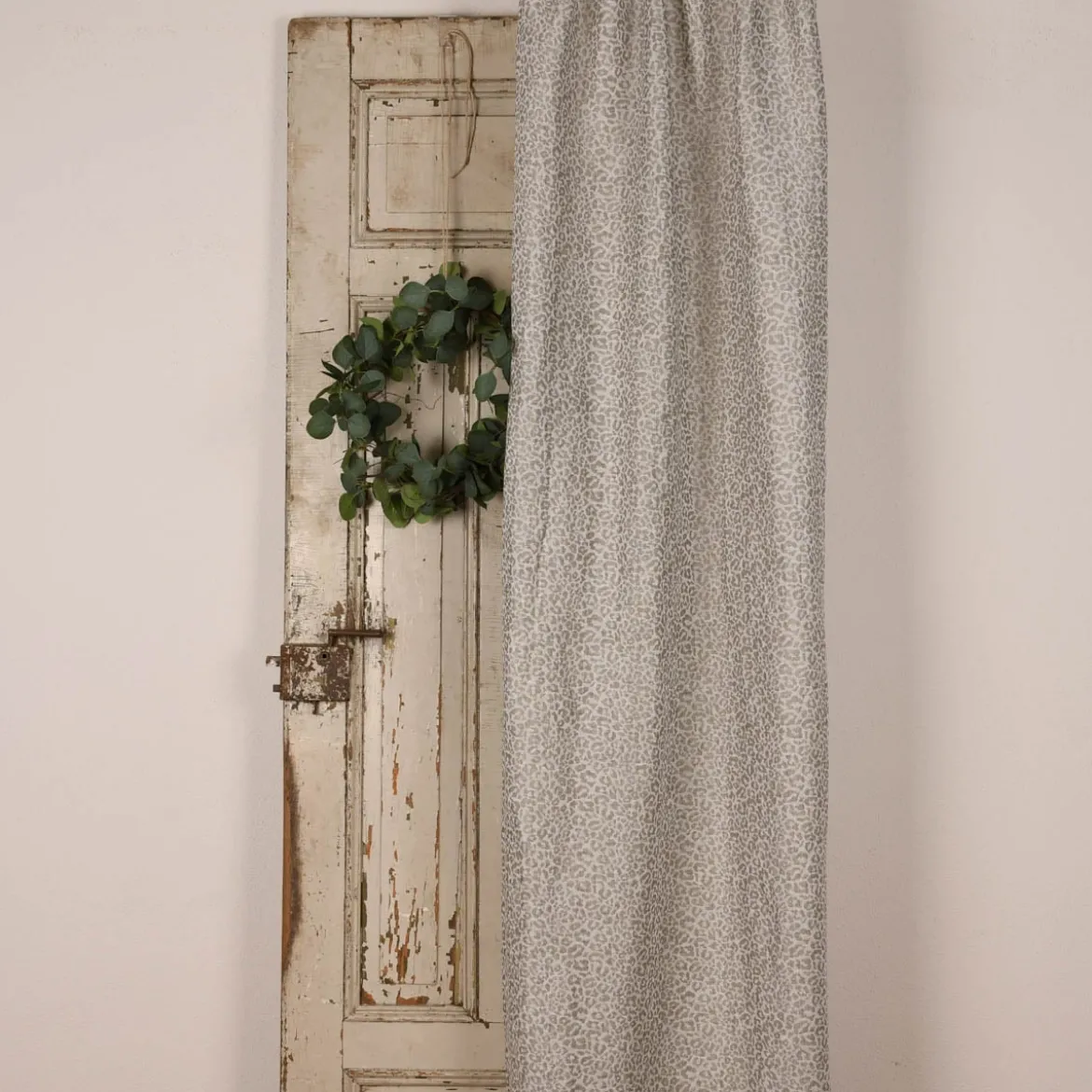 Rasch Textil Dekostoff Gardinenstoff Leinen Inbetween Safari Leomuster grau 300cm