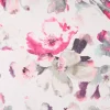 Rasch Textil Gardinenstoff Baumwolle Malve Aquarell-Blumen halbtransparent weiß pink 280cm
