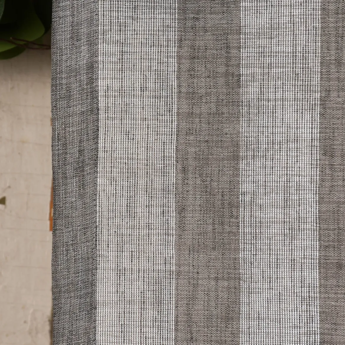 Rasch Textil Gardinenstoff Stores Shine Längsstreifen Leinenstruktur grau silber 300cm