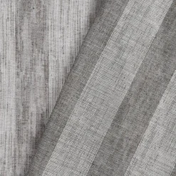 Rasch Textil Gardinenstoff Stores Shine Längsstreifen Leinenstruktur grau silber 300cm