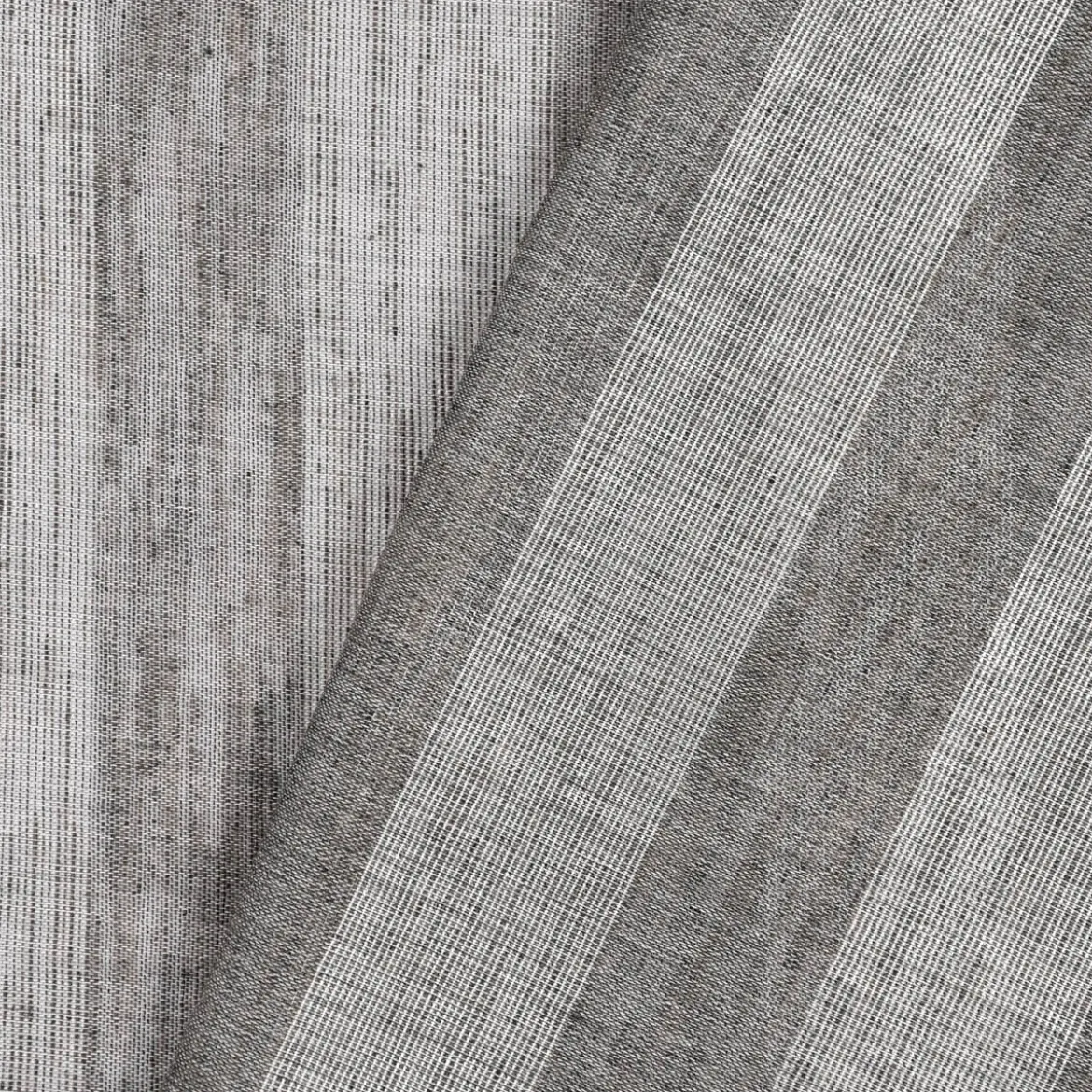Rasch Textil Gardinenstoff Stores Shine Längsstreifen Leinenstruktur grau silber 300cm