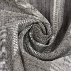Rasch Textil Gardinenstoff Stores Shine Längsstreifen Leinenstruktur grau silber 300cm