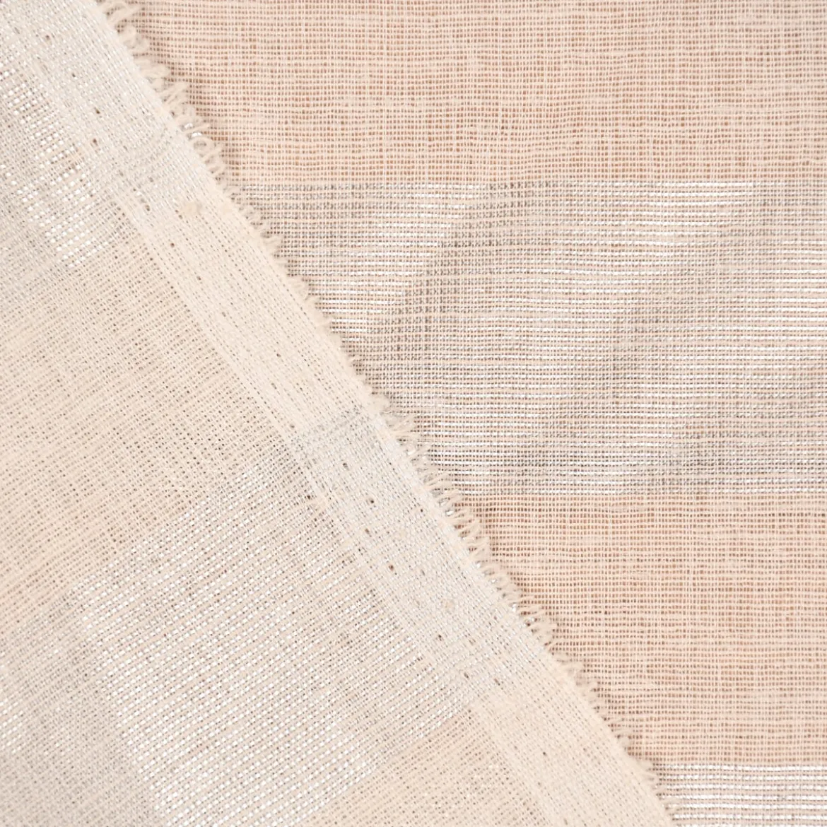 Rasch Textil Gardinenstoff Stores Shine Längsstreifen Leinenstruktur creme 300cm