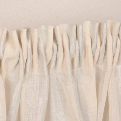 Rasch Textil Gardinenstoff Stores Shine Längsstreifen Leinenstruktur creme 300cm