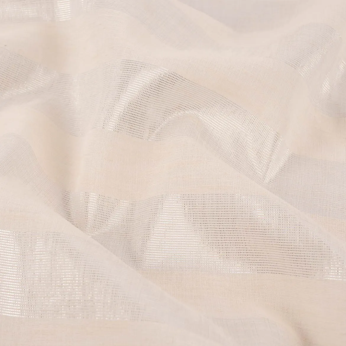 Rasch Textil Gardinenstoff Stores Shine Längsstreifen Leinenstruktur linen natur 300cm