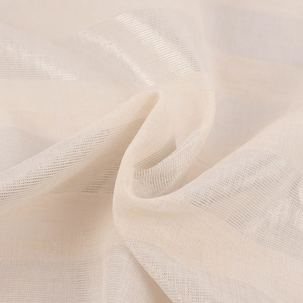 Rasch Textil Gardinenstoff Stores Shine Längsstreifen Leinenstruktur linen natur 300cm