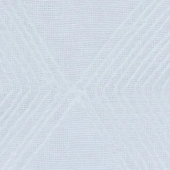 Rasch Textil Gardinenstoff Stickerei Leinenoptik Karma Rauten weiß 300cm