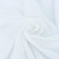 Rasch Textil Gardinenstoff Stickerei Leinenoptik Karma Rauten weiß 300cm