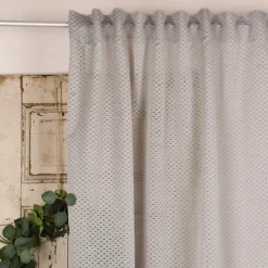 Rasch Textil Gardinenstoff Stores Punti Scherli Punkte halbtransparent hellgrau 300cm