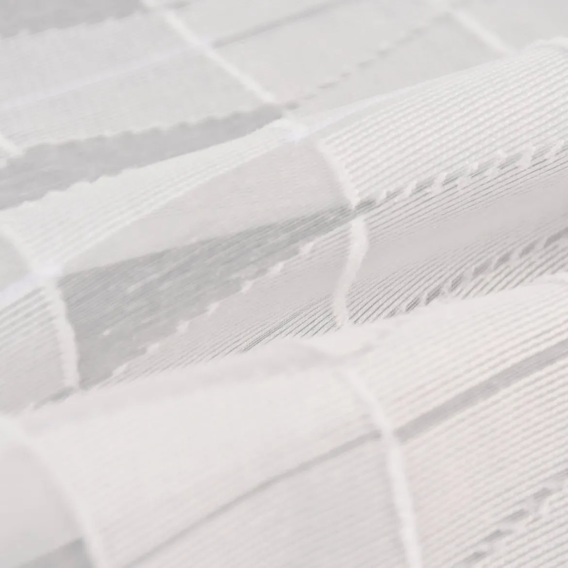 Rasch Textil Gardinenstoff Stores Scherli Rechtecke abstrakt weiß 300cm