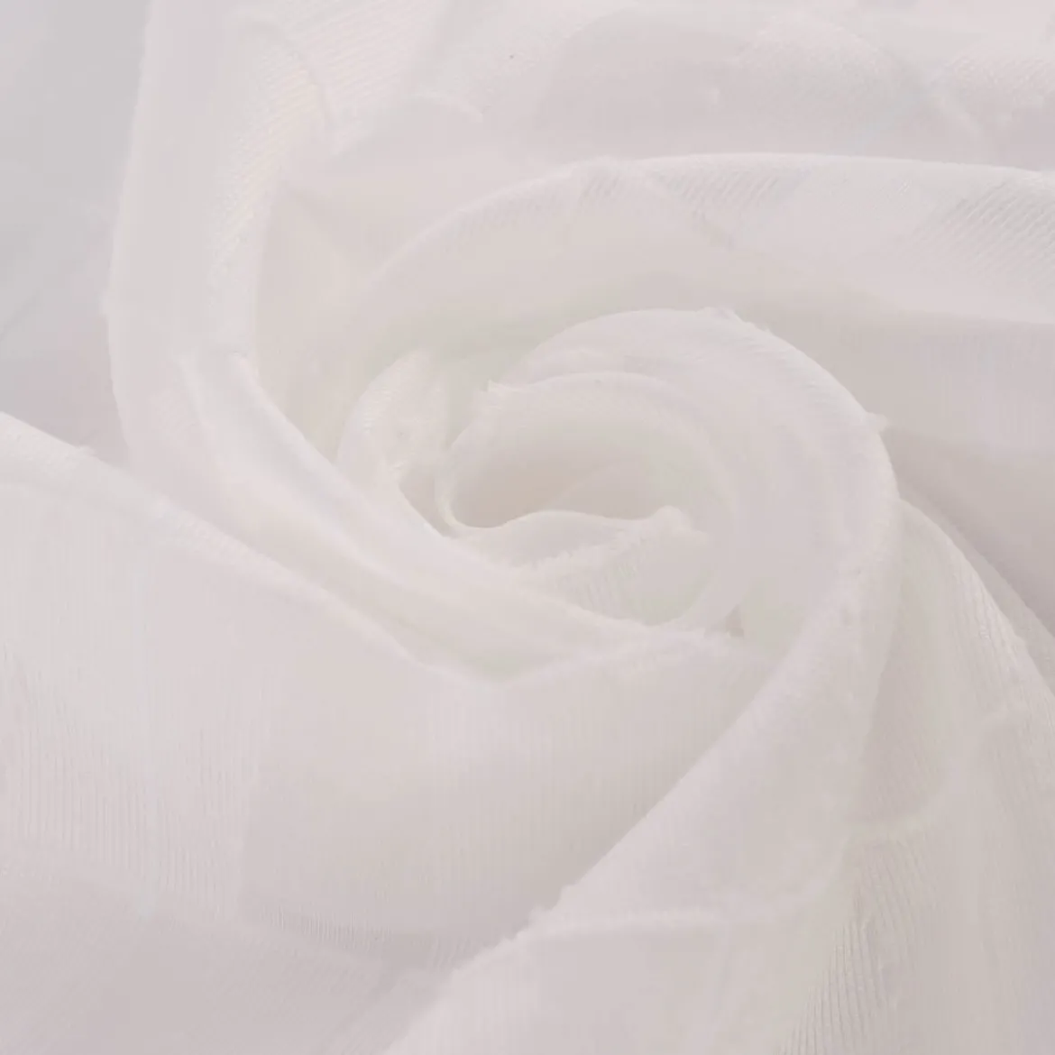 Rasch Textil Gardinenstoff Stores Scherli Rechtecke abstrakt weiß 300cm