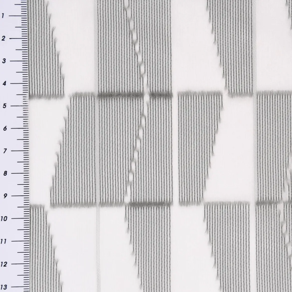 Rasch Textil Gardinenstoff Stores Scherli Rechtecke abstrakt grau 300cm