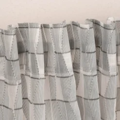 Rasch Textil Gardinenstoff Stores Scherli Rechtecke abstrakt grau 300cm