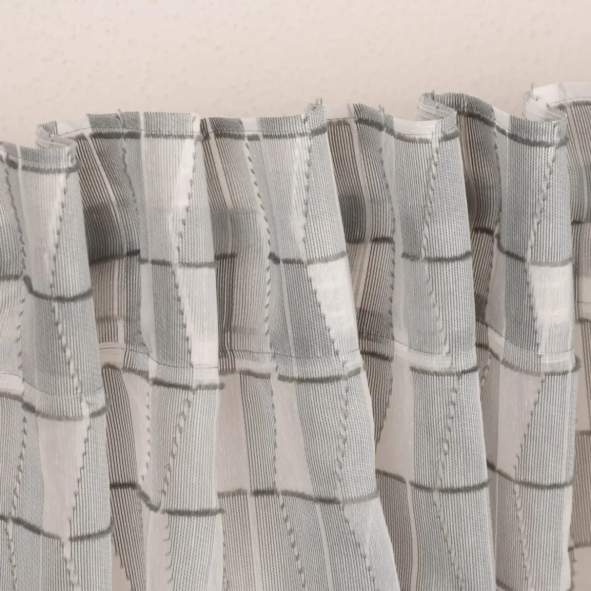 Rasch Textil Gardinenstoff Stores Scherli Rechtecke abstrakt grau 300cm