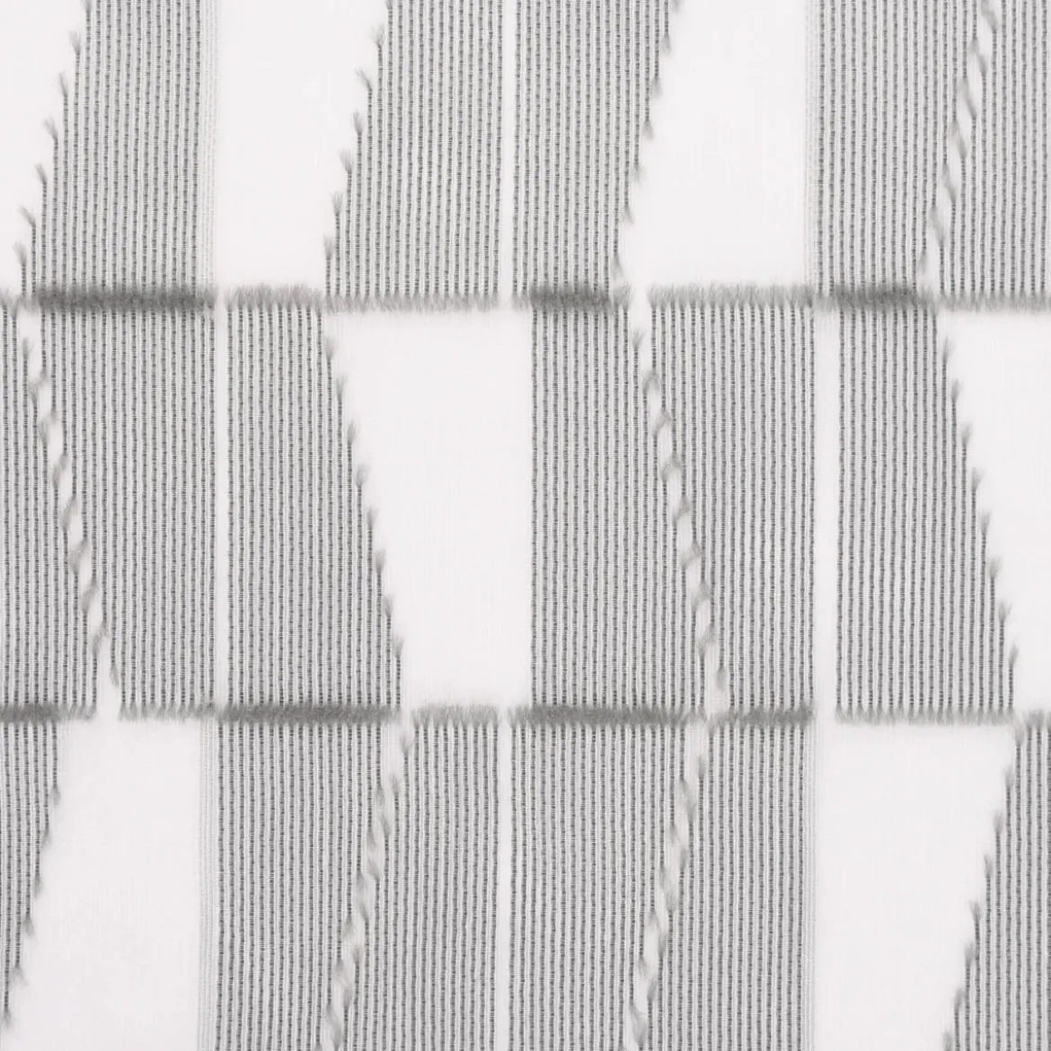 Rasch Textil Gardinenstoff Stores Scherli Rechtecke abstrakt grau 300cm