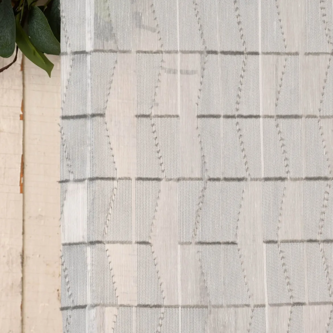Rasch Textil Gardinenstoff Stores Scherli Rechtecke abstrakt grau 300cm