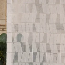 Rasch Textil Gardinenstoff Stores Scherli Rechtecke abstrakt stein 300cm