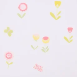 Rasch Textil Gardinenstoff Voile transparent Forest Flower Blumen weiß bunt 1,40m Breite