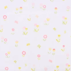 Rasch Textil Gardinenstoff Voile transparent Forest Flower Blumen weiß bunt 1,40m Breite