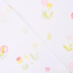 Rasch Textil Gardinenstoff Voile transparent Forest Flower Blumen weiß bunt 1,40m Breite