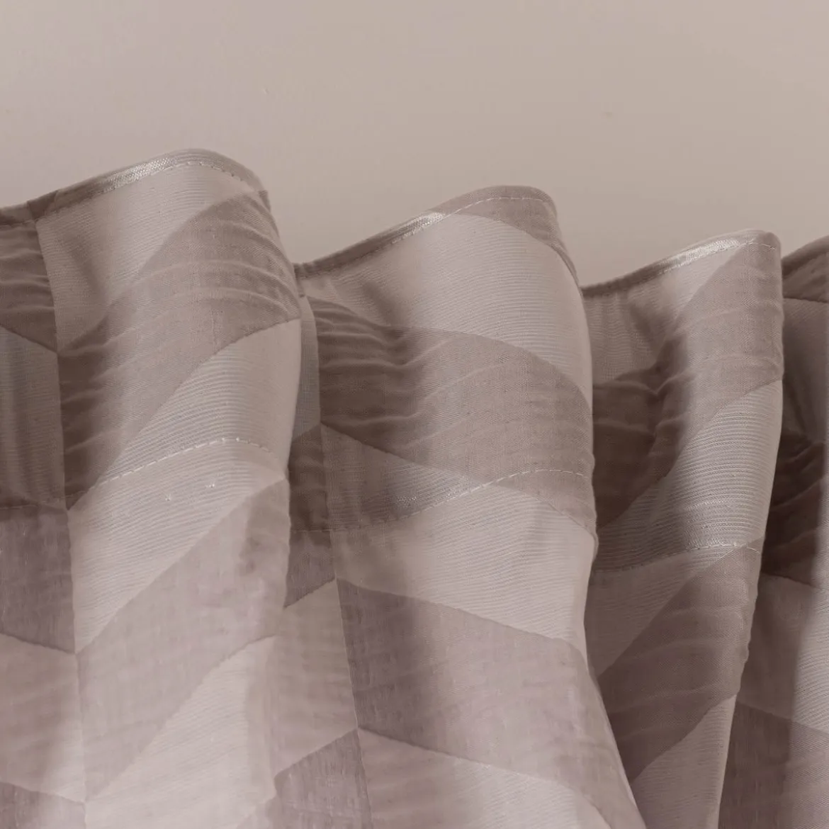 Rasch Textil Vorhangstoff Doubleface Doppelgewebe Willow Chevron Streifen beige 295cm breit